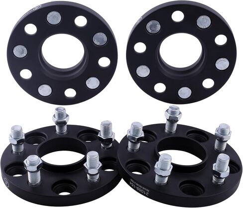 VLAOSCHI Black Forged 5x100 Hubcentric Wheel Spacers 15mm with 12x1.5 Studs 54.1mm Bore Compatible with Toyota 5 Lug for 2003-2022 Corolla | 1983-1991 Camry | 2003-2019 Prius(Only 5 Lugs) - Pack of 4 in Kuwait