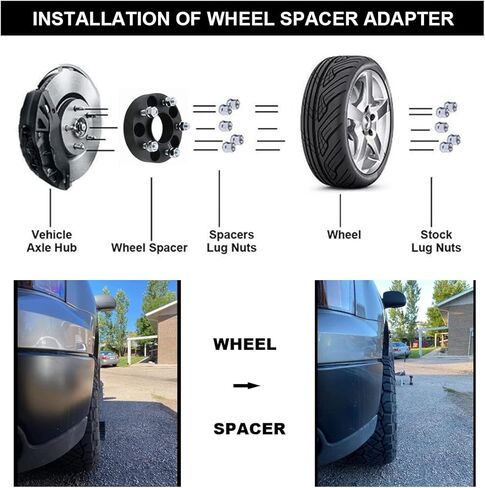 VLAOSCHI Black Forged 5x100 Hubcentric Wheel Spacers 15mm with 12x1.5 Studs 54.1mm Bore Compatible with Toyota 5 Lug for 2003-2022 Corolla | 1983-1991 Camry | 2003-2019 Prius(Only 5 Lugs) - Pack of 4 in Kuwait