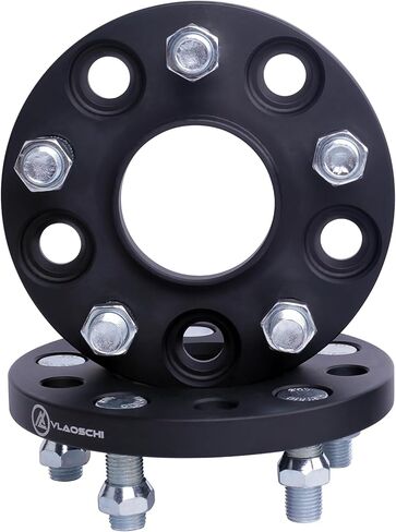 VLAOSCHI Black Forged 5x100 Hubcentric Wheel Spacers 15mm with 12x1.5 Studs 54.1mm Bore Compatible with Toyota 5 Lug for 2003-2022 Corolla | 1983-1991 Camry | 2003-2019 Prius(Only 5 Lugs) - Pack of 4 in Kuwait