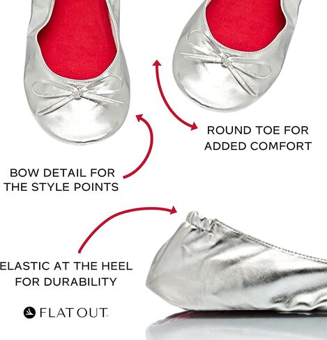 FLAT OUT of Heels Rollable Flats, Classic, Comfortable, & Portable On-The-Go Travel Purse Shoes in Saudi Arabia