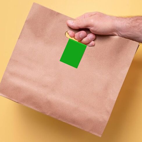 ملصقات ترميز اللون الأخضر مقاس 2 × 4 بوصة مستطيلة من الفينيل ملصقات ذاتية اللصق مقاومة للماء وقابلة للإزالة للمكتب والمدرسة والمنزل 500 قطعة in Kuwait