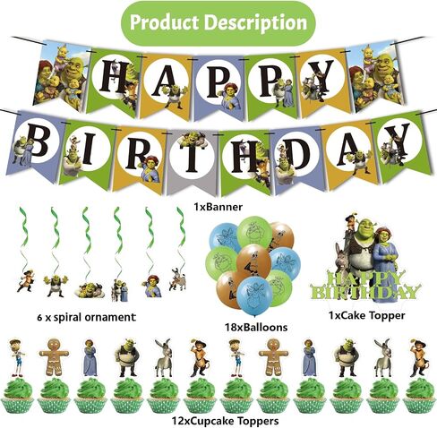 38 Pcs For Theme Birthday Party Decorations,Including 12 Cupcake Toppers,6 Hanging Swirls,18 Balloons,1 Happy Birthday Banner Kids Birthday Party Decorations in Saudi Arabia