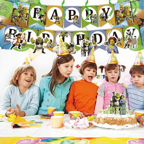 38 Pcs For Theme Birthday Party Decorations,Including 12 Cupcake Toppers,6 Hanging Swirls,18 Balloons,1 Happy Birthday Banner Kids Birthday Party Decorations in Saudi Arabia