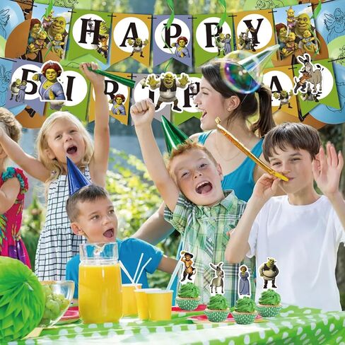 38 Pcs For Theme Birthday Party Decorations,Including 12 Cupcake Toppers,6 Hanging Swirls,18 Balloons,1 Happy Birthday Banner Kids Birthday Party Decorations in Saudi Arabia
