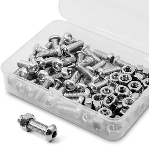 (15 Sets) M8-1.25 x 30mm Socket Head Cap Screws and Nuts Set 304 Stainless Steel 18-8 Button Head Bolts in Saudi Arabia