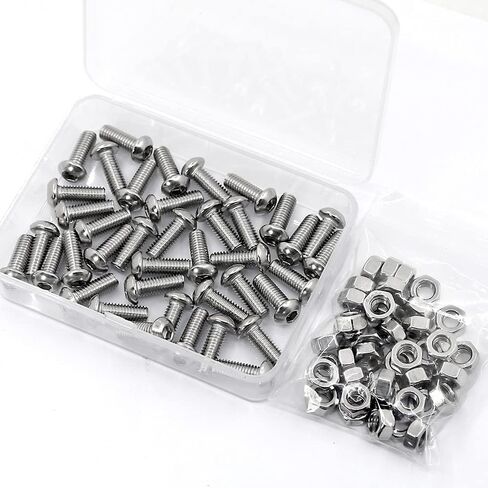 (15 Sets) M8-1.25 x 30mm Socket Head Cap Screws and Nuts Set 304 Stainless Steel 18-8 Button Head Bolts in Saudi Arabia