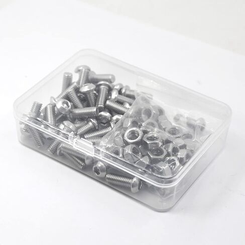 (15 Sets) M8-1.25 x 30mm Socket Head Cap Screws and Nuts Set 304 Stainless Steel 18-8 Button Head Bolts in Saudi Arabia