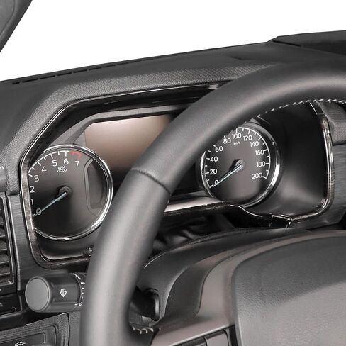 متوافق مع Ford F150 2021-2023، غطاء لوحة أجهزة القياس (حبوب الخشب الأسود) in Kuwait