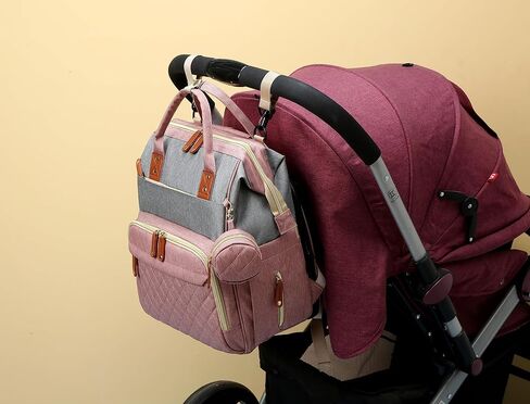 حقيبة ظهر للحفاضات ذات سعة كبيرة (GRIS CON ROSA) in Kuwait