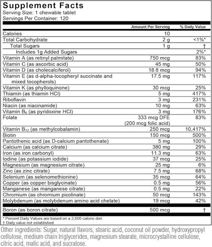 BariatricPal "All-in-ONE Chewable Multivitamin with Calcium Citrate & Iron - Mixed Berry (30-Day Supply) in Saudi Arabia