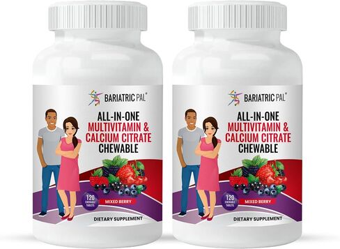 BariatricPal "All-in-ONE Chewable Multivitamin with Calcium Citrate & Iron - Mixed Berry (30-Day Supply) in Saudi Arabia