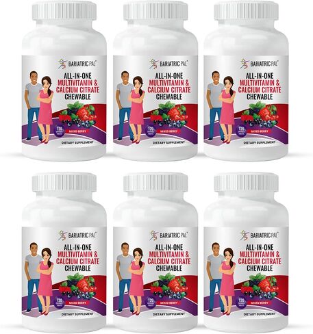 BariatricPal "All-in-ONE Chewable Multivitamin with Calcium Citrate & Iron - Mixed Berry (30-Day Supply) in Saudi Arabia