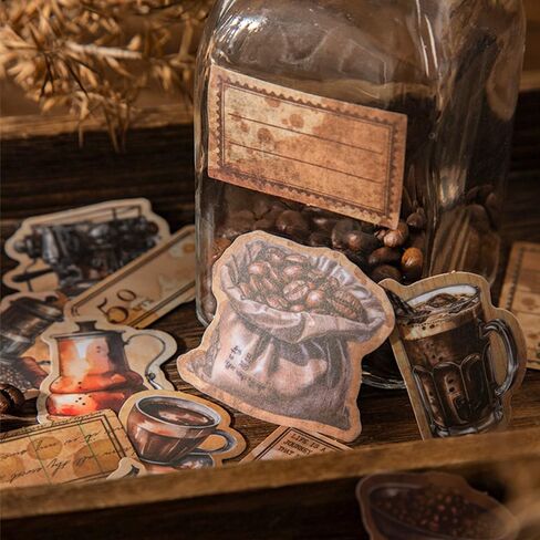 240 قطعة من ملصقات القهوة العتيقة، مجموعة ملصقات فنجان القهوة، ملصقات كلاسيكية، ملصقات سجل القصاصات الجمالية للأطفال، ألبوم مذكرات DIY، مخطط غير المرغوب فيه، سجل القصاصات، ملصقات قرطاسية مزخرفة in Kuwait