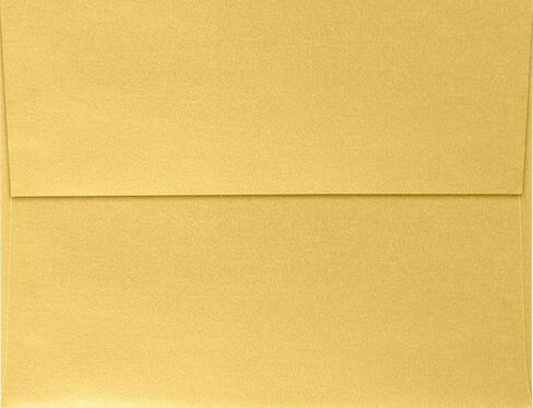 LUXPaper A4 Invitation Envelopes | Peel & Press | 4 1/4" x 6 1/4" | Gold Metallic | 80lb. Text | 50 Qty in Saudi Arabia