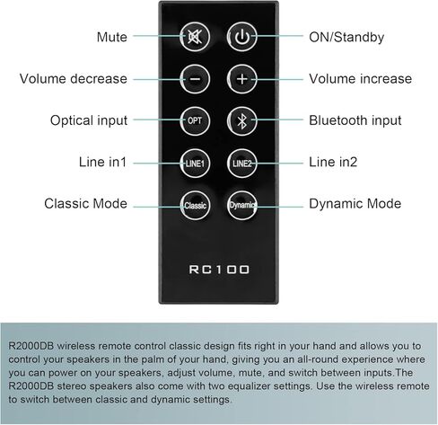 استبدال جهاز التحكم عن بعد RC10D لمكبرات الصوت على رف الكتب بنظام مكبرات الصوت Edifier R2000DB in Kuwait