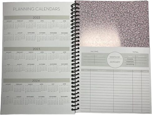 Stylish Monthly Bill Organizer with Pockets (Leopard Print) in Saudi Arabia