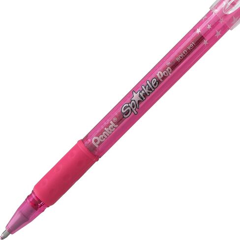 Pentel Sparkle Pop Metallic Gel Pen, (1.0mm) Bold Line, Black/Red Ink, Box of Pens (K91-DA) in Saudi Arabia