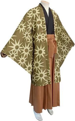 Haganezuka Hotaru Cosplay Anime Demon Kimono Cloak Costume Mask Outfit Men Uniform Halloween in Saudi Arabia