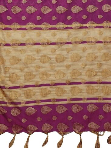 ساري نسائي من قماش الجاكار والحرير والقطن مع قطعة بلوزة غير مخيطة in Kuwait