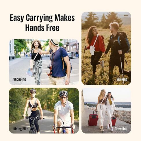 Water Bottle Carrier Bag with Phone Pocket for Stanley 40oz Tumbler with Handle Water Bottle Holder Pouch with Adjustable Strap Bollus with Carabiner for Stanley Cup Accessories in Kuwait