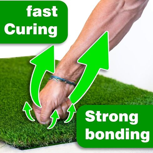لاصق العشب الصناعي - 10 أونصة - اللون أخضر - جزء واحد من البولي يوريثين، وقت ربط 20-30 متر للاستخدام الداخلي والخارجي - مقاوم للطقس - لاصق عشبي غير سام in Kuwait