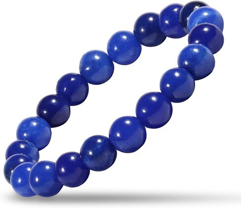 Natural Stretch Jade Bracelet for Women Men 10MM Bead 6.7 Inch to 7.5 inch Healing Crystal Energy Gemstone Bracelet for Women Men Gift (black) in Saudi Arabia