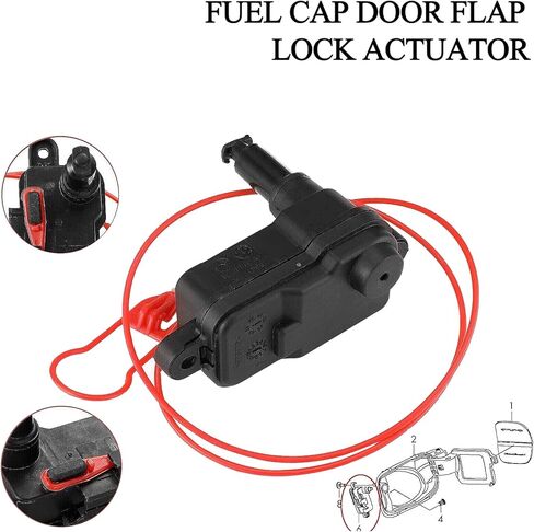 Fuel Door Cap Actuator Compatible for Audi Q7 Q3 A7 A6 A3 A1 S7 S6 RS7 RS5 2.0L 3.0L 4.0L Replace Fuel Filler Door Opener Actuator 4L0862153D in Kuwait
