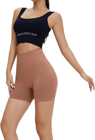 Workout Shorts for Women High Waist Biker Shorts Gym Scrunch Butt Yoga Shorts Tummy Control Leggings in Saudi Arabia