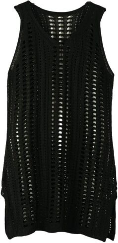 American Flag Cover Up Dress for Women Hollow Out Crochet Sleeveless Cover Up 4th of July Beach Swimwear Dresses in Saudi Arabia