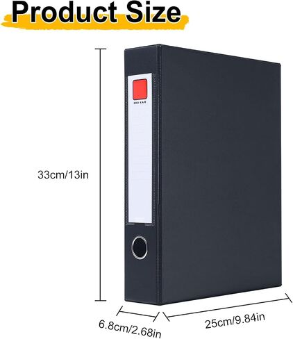 2 Pack File Boxes Archives Cases Storage,File Box With Magnetic Closure Lids,File Folder Organizer Document Storage Filing Box,Deep 68mm Black Archive in Saudi Arabia