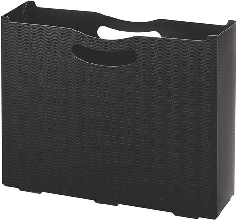 Smead Poly File Box, 3" Expansion, Die-Cut Handles, Letter Size, Black Wave Pattern (71631) in Saudi Arabia