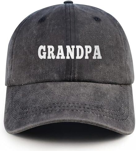 Grandpa Hat New Grandpa Gifts for Men Adjustable Vintage Washed Cotton Grandfather Baseball Cap Gift for Dad in Saudi Arabia