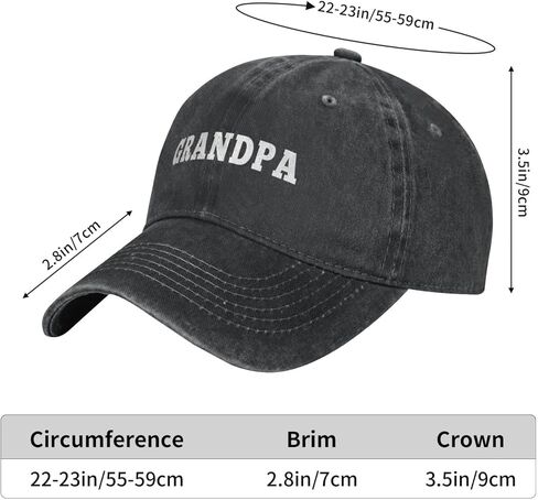Grandpa Hat New Grandpa Gifts for Men Adjustable Vintage Washed Cotton Grandfather Baseball Cap Gift for Dad in Saudi Arabia