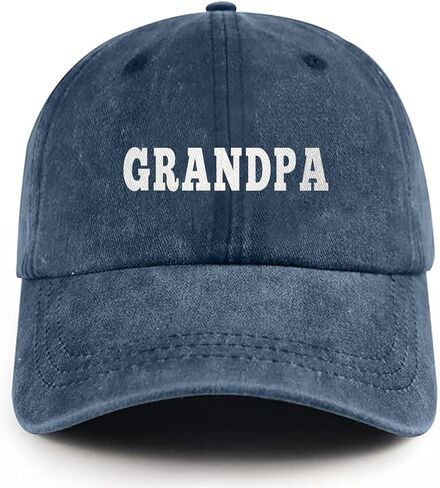 Grandpa Hat New Grandpa Gifts for Men Adjustable Vintage Washed Cotton Grandfather Baseball Cap Gift for Dad in Saudi Arabia
