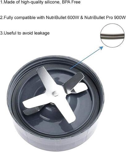 6 قطع من حلقات الختم المطاطية البديلة مع شفة لـ Nutribullet Pro 900W in Kuwait