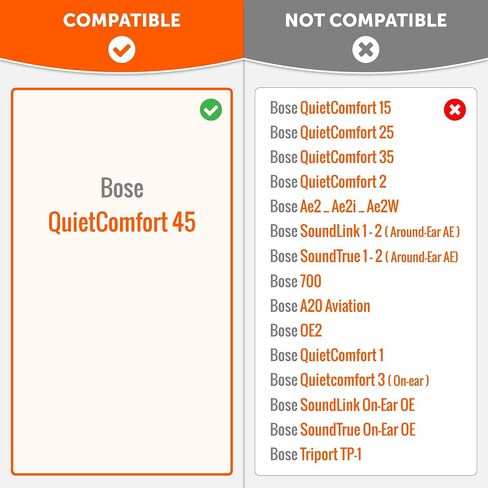 وسائد أذن بديلة سميكة للغاية من WC Wicked لسماعات Bose QC45 (QuietComfort 45) | (منتصف الليل الأزرق) in Kuwait