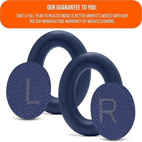 وسائد أذن بديلة سميكة للغاية من WC Wicked لسماعات Bose QC45 (QuietComfort 45) | (منتصف الليل الأزرق) in Kuwait