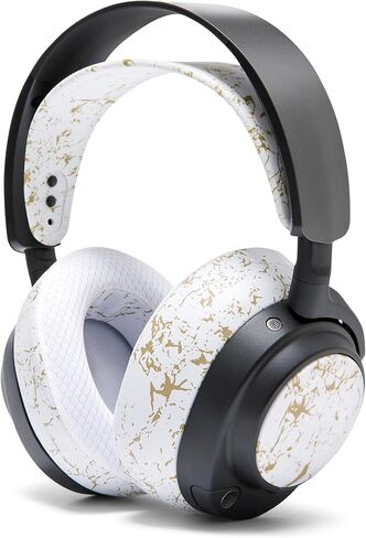 لوحات سماعات جانبية للمرحاض لسماعات Arctis Nova مصنوعة من وسائد شريرة | يناسب Arctis Nova Pro Wireless، Pro Wired، Nova 7، 7X، 7P | تصميمات تتطابق تمامًا مع عصابات الرأس ووسادات الأذن في المرحاض | التسعينات باللون الأسود in Kuwait