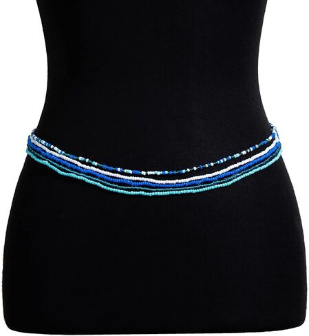 Waist Beads for Women African Waist Beads Chain Layered Belly Body Chain Colorful Beach Waist Jewelry 5 Pack Waist Jewelry Body Accessories for Women in Saudi Arabia