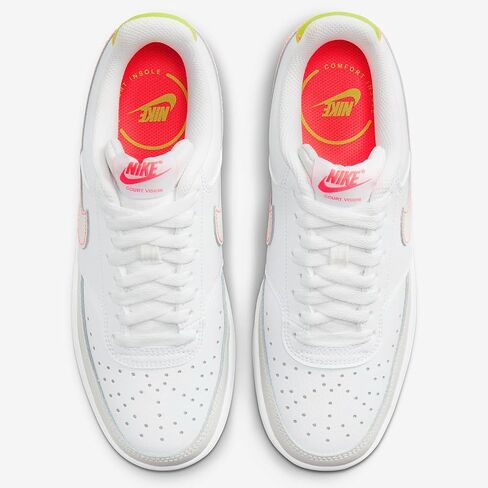 Nike WMNS Court Vision LO Adult FJ4569-100 (White/Phantom-HOT Pun), Size 7 in Saudi Arabia