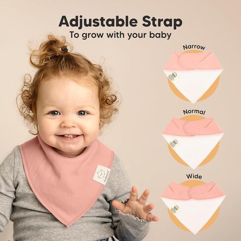 KeaBabies 8-Pack Baby Bandana Drool Bibs and 8-Pack Organic Baby Bibs for Boy, Girl - Organic, Stylish Unisex Bandana Bibs - Drool Bibs for Baby Girl, Boy, Toddler, Infant Bibs, Cotton Bibs in Saudi Arabia