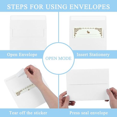 50 Pack 5x7 Kraft Envelopes for Invitations, A7 Envelopes Self Seal Printable Colored Envelopes, Ideal for Invitations, Weddings, Parties, Greeting Cards, Photos in Saudi Arabia
