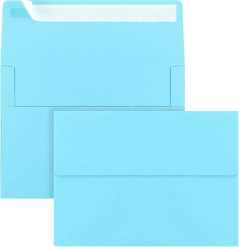 50 Pack 5x7 Kraft Envelopes for Invitations, A7 Envelopes Self Seal Printable Colored Envelopes, Ideal for Invitations, Weddings, Parties, Greeting Cards, Photos in Saudi Arabia