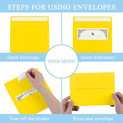 50 Pack 5x7 Kraft Envelopes for Invitations, A7 Envelopes Self Seal Printable Colored Envelopes, Ideal for Invitations, Weddings, Parties, Greeting Cards, Photos in Kuwait
