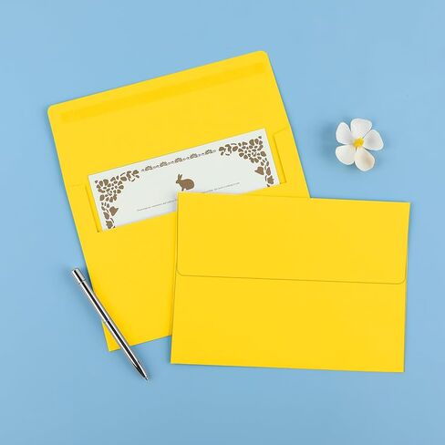50 Pack 5x7 Kraft Envelopes for Invitations, A7 Envelopes Self Seal Printable Colored Envelopes, Ideal for Invitations, Weddings, Parties, Greeting Cards, Photos in Kuwait