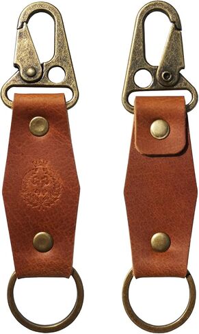 Genuine Leather Keychain Handmade Full Grain Leather Key Chain Tactical Leather Key Fob Keyrings for Men and Women in Saudi Arabia