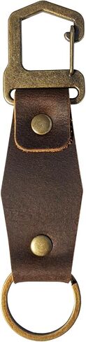 Genuine Leather Keychain Handmade Full Grain Leather Key Chain Tactical Leather Key Fob Keyrings for Men and Women in Saudi Arabia