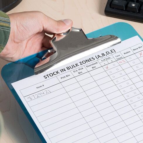 1InTheOffice Blue Plastic Clipboard 9x12 Spring Clip, 2 Pack in Saudi Arabia