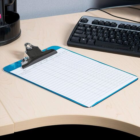 1InTheOffice Blue Plastic Clipboard 9x12 Spring Clip, 2 Pack in Saudi Arabia
