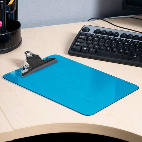1InTheOffice Blue Plastic Clipboard 9x12 Spring Clip, 2 Pack in Saudi Arabia